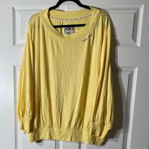 Peace Love World Yellow Long Sleeve Size :2X